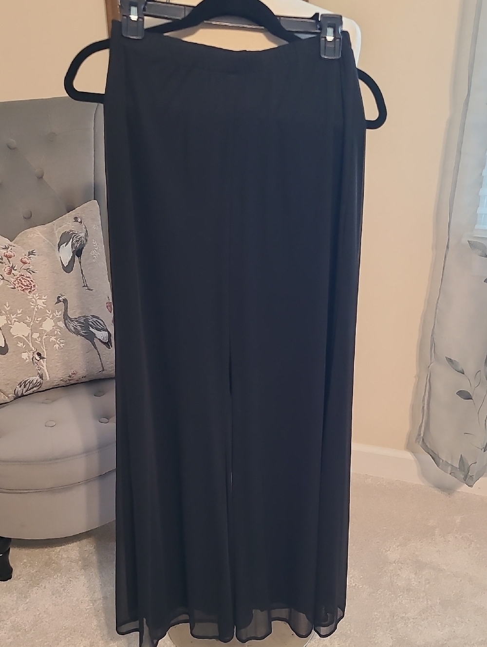 Dressy Formal Flowy Pants Dress Barn Collection Sz Small Pull On EX Condition